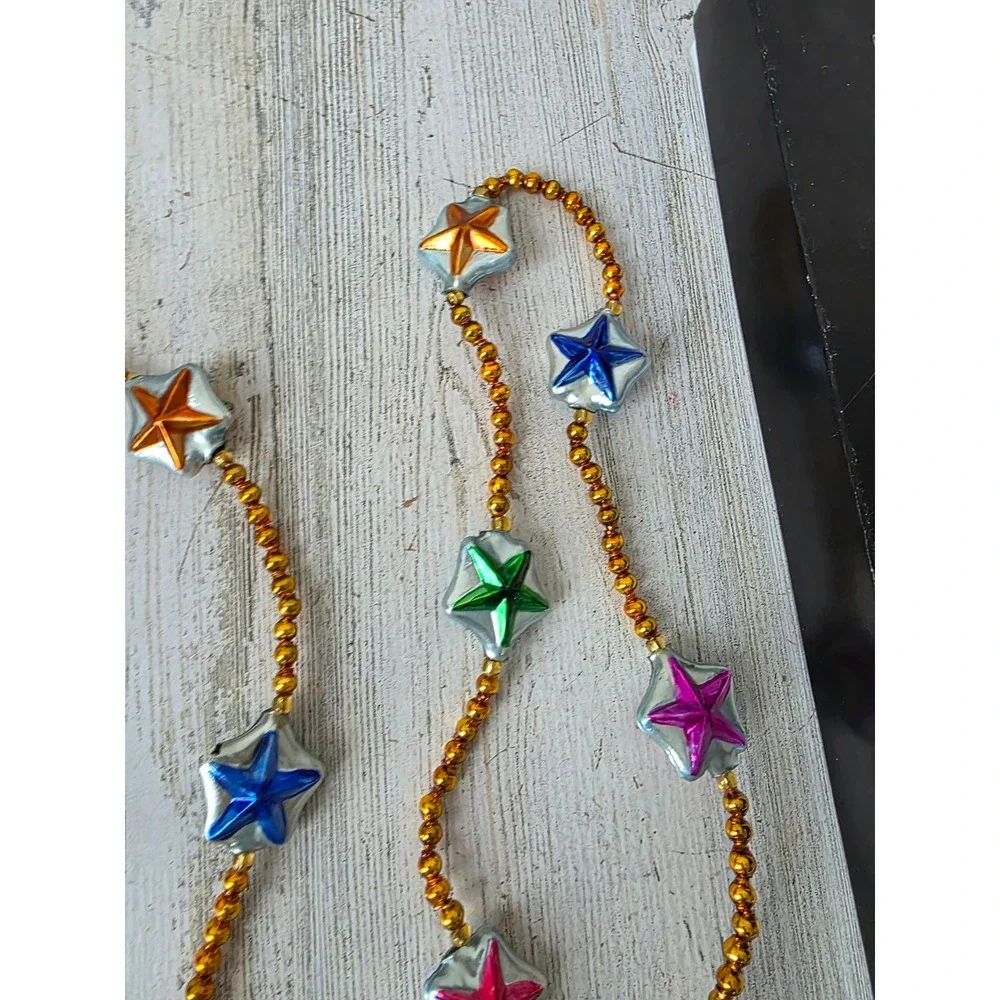 Vintage radko starburst star garland‎ AS IS glass RARE beaded Beach nautical
